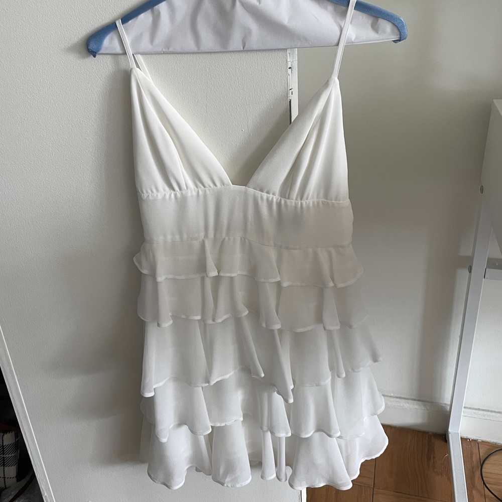 White Roxanne mini dress from Revolve. Size XS.